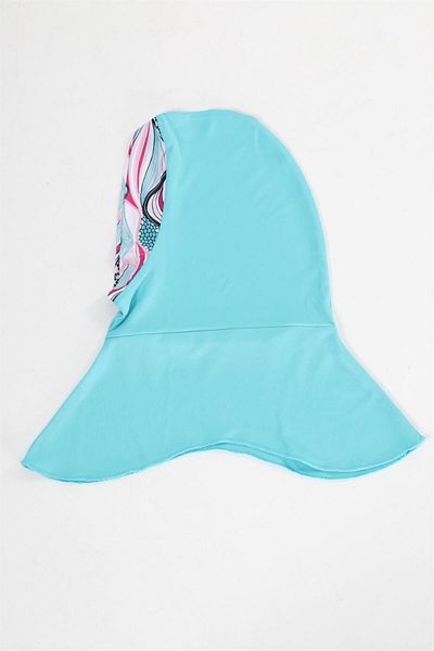 Plistre 2156_patterned Full Covered 3-Piece Hijab Swimsuit