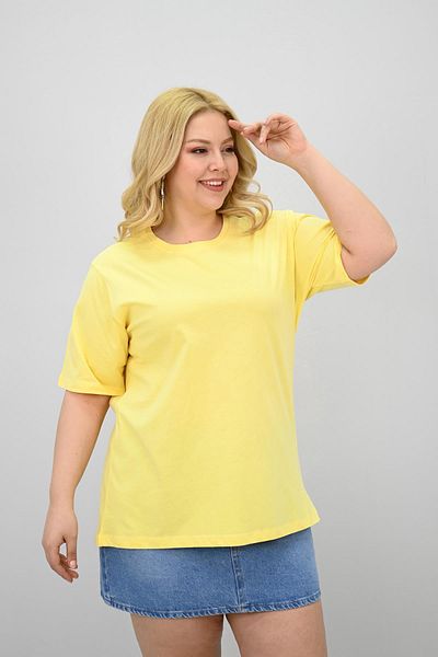 Koza Butik Women's Large Size Short Sleeve Crew Neck Oversize T-Shirt 1963-25