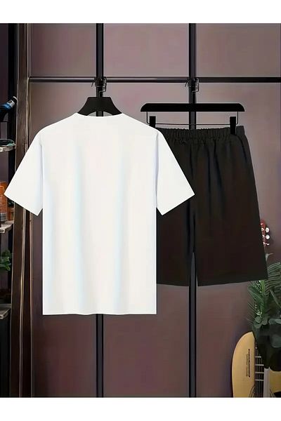 pandy Περισσότερα χρήματα εμπριμέ σορτς T-Shirt Bottom - Top Set