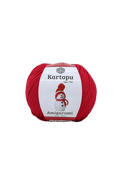 Kartopu Amigurumi Βαμβακερό Παιχνίδι Πλεξίματος Κόκκινο K143 50 Γρ