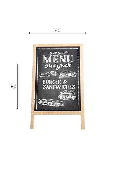 Noki İnterpano 60x90 Menü Tahtası Çift Taraflı Çatı Tipi