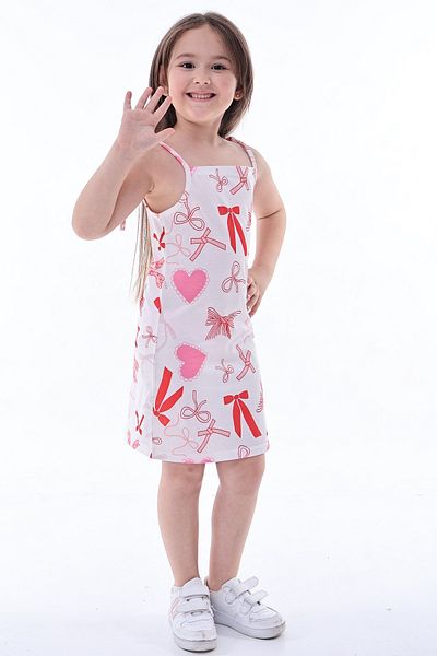 Fox Moda Rochie de vară pentru fete cu bretele de frânghie