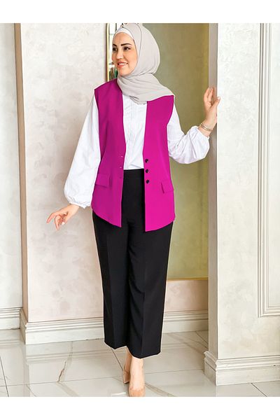 Marvella By Rasha 3 small button vest