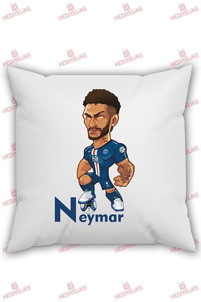 HEDİYELİKS Football Themed Neymar Figured Gift Pillow