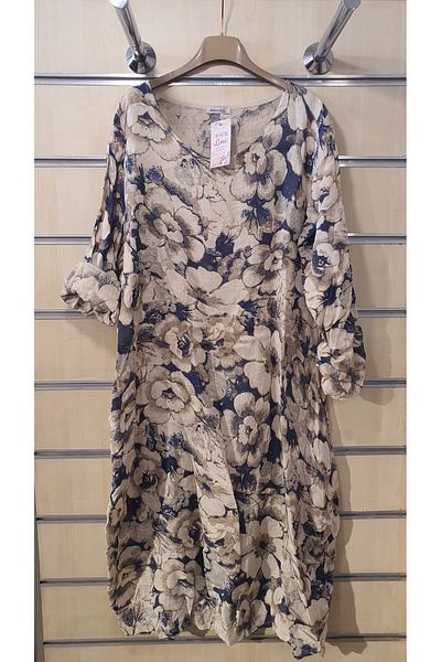Park Moda Rochie din in italian cu model cu maneca lunga