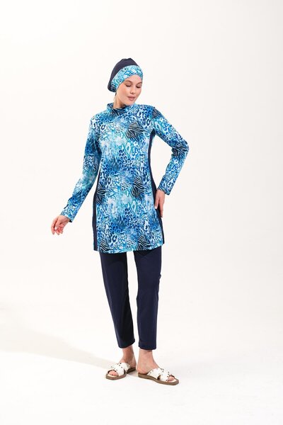 Plistre 2261_Set of 4 Fully Covered Sea/Pool Hijab Swimsuits