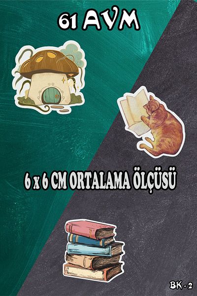 61 AVM Reading Themed Sticker Vintage Design Planner Daily Agenda Sticker