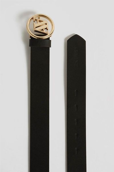 Armine 25Yd005 Bitter Brown Tone Logo Leather Belt