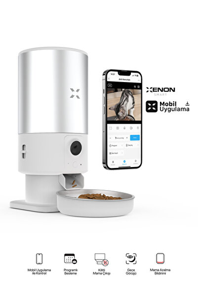 Xenon Smart Akıllı Otomatik Kedi Tuvaleti, Çelik Mama Kabı Ve Otomatik Su Pınarı 3'lü Pet Ürünleri Seti