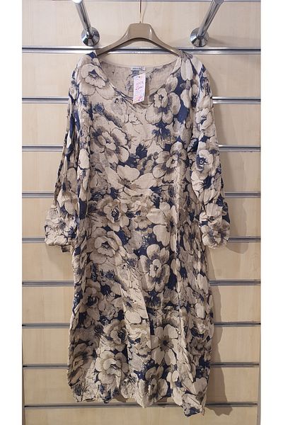 Park Moda Rochie din in italian cu model cu maneca lunga