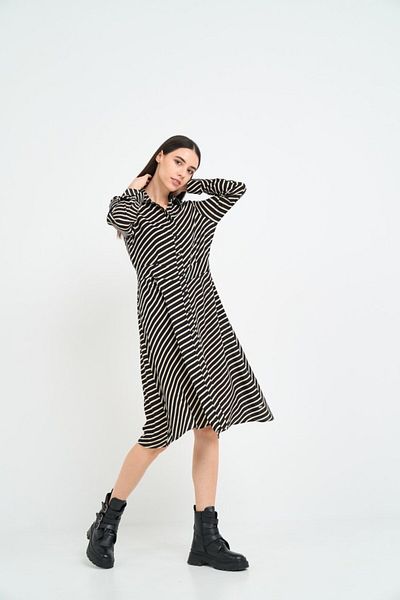 Timeout Women's mid-length dress with striped pattern