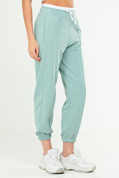 speedlife Oversize Basic Cotton High Waist Rubber Leg Women's Tracksuit Bottom Sd1000