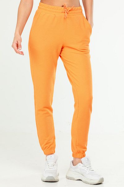 speedlife Orange Regular 100% Cotton Elastic Leg - Women's Basic Sweatpants
