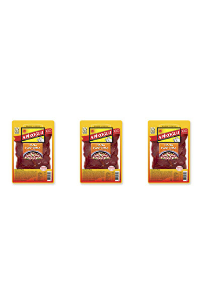 Apikoğlu Dana Parça Pastırma 80 Gr. Üçlü Paket (TOPLAM 240 GR.)