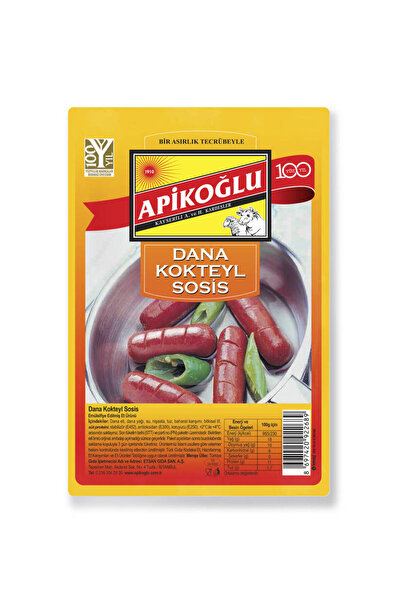 Apikoğlu Dana Kokteyl Sosis 220 Gr. Üçlü Paket (TOPLAM 660 GR.)