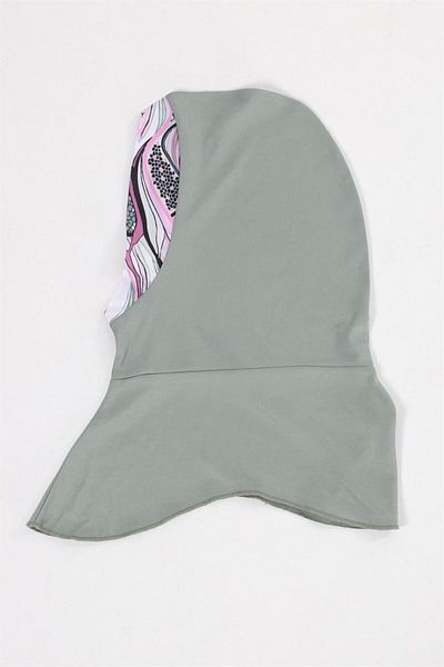 Plistre 2156_patterned Full Covered 3-Piece Hijab Swimsuit