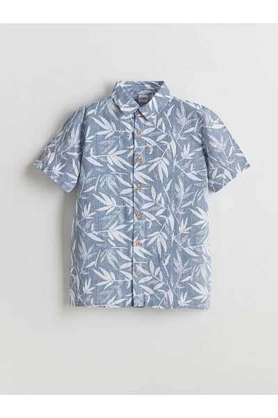LC Waikiki Lcw Kids Blue Short Sleeve Boys' Shirt and Shorts