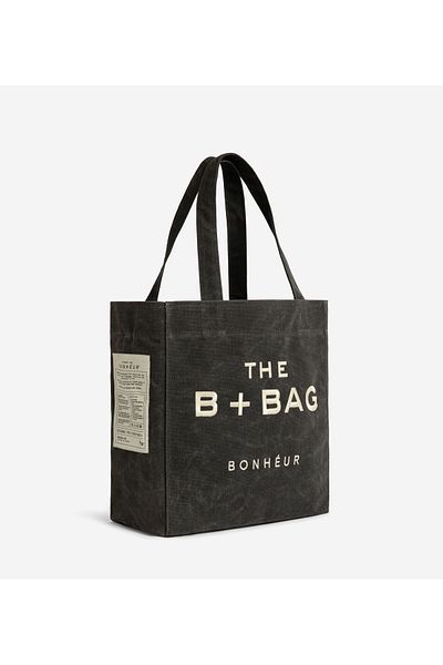 Bonheur Canvas Ghost Gray Medium Tote Bag