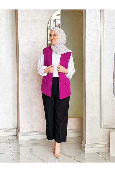 Marvella By Rasha 3 small button vest