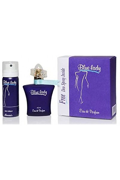Rasasi Blue Lady Eau de Parfum, Free Deodorant Spray 40, 50 ml