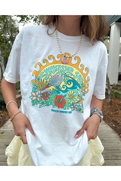 Jose Clothing تي شيرت مطبوع بأكمام قصيرة وقصة كبيرة الحجم