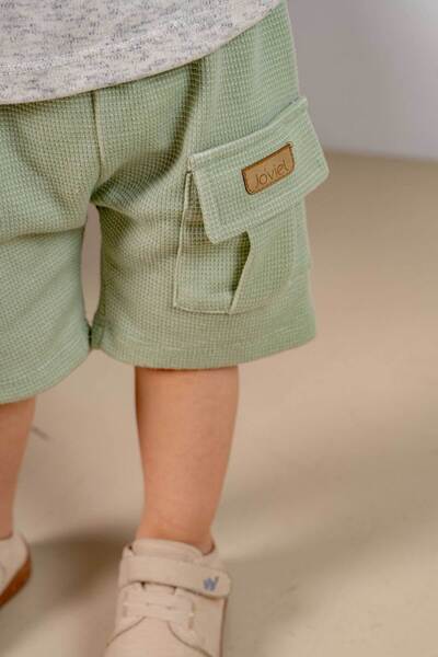 bombe Baby Kids Green Cotton Shorts Comfortable Set Trend Fashion Girl-Boy Baby Kids Bottom Top Set