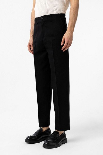 Antioch Men's Black Straight Fit Trousers