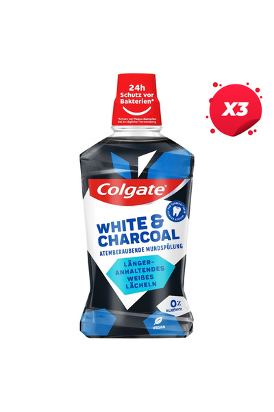Colgate X3 - COLGATE APA GURA 500ML WHITE CHARCOAL
