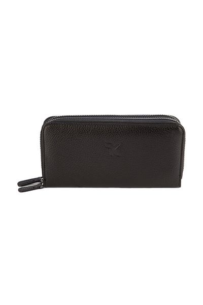 Karalı Deri Unisex Portfolio Black Genuine Leather Black Bc401-1