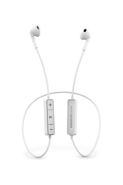 Energysistem Earphones Bluetooth 5.1 Style 1 With Microphone 8h Battery Crystal Clear Sound Type C White