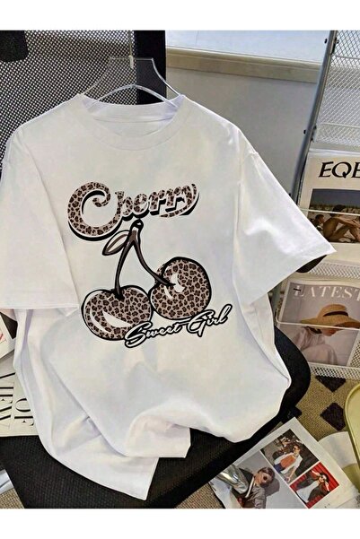 Jose Clothing Tricou imprimat cu mânecă scurtă cu croială supradimensionată