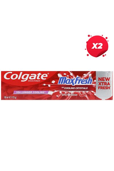Colgate X2 - COLGATE PASTA DINTI 100ML MAX FRESH COOLING CRYSTALS SPICY FRESH