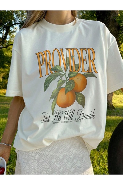 Jose Clothing تي شيرت مطبوع بأكمام قصيرة وقصة كبيرة الحجم