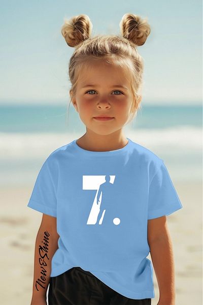 New Shine 1 tricou este un cadou pentru achiziții de 6 și peste în coș - Tricou pentru copii oversize imprimat Ronaldo