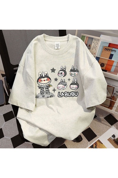 Jose Clothing تي شيرت مطبوع بأكمام قصيرة وقصة كبيرة الحجم