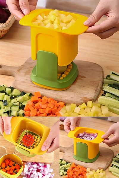 MorPort Practical Vegetable and Fruit Chopper I Vegetable Slicer I Vegetable Chopper I Fruit Slicer