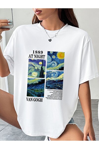 Jose Clothing Tricou imprimat cu mânecă scurtă cu croială supradimensionată