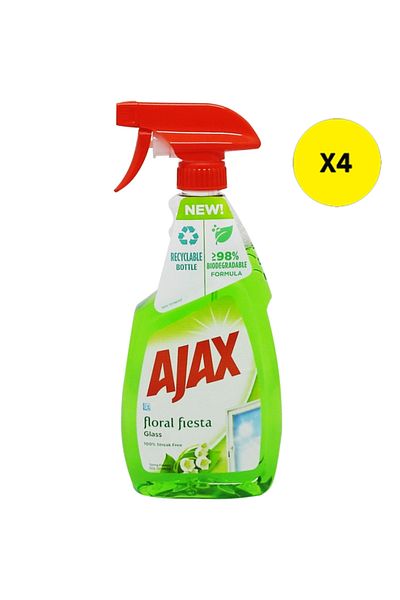 Ajax X4 - AJAX GLASS SOLUTION 500ML FLORAL FIESTA