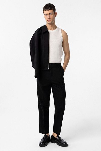 Antioch Men's Black Straight Fit Trousers