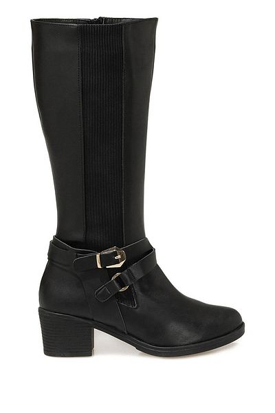 Miss F Dw20057 Cizme negre pentru femei cu toc