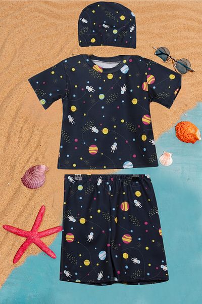 Beniizle Boy's Set of 3 Swimsuits