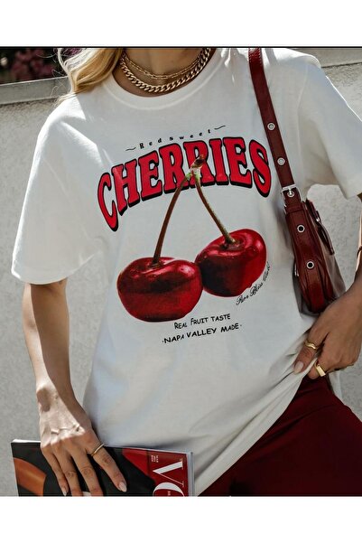 Bengi Clothing تي شيرت مطبوع بأكمام قصيرة وقصة كبيرة الحجم