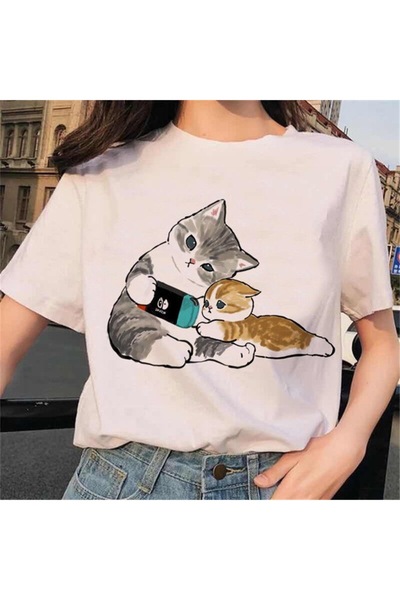 Jose Clothing تي شيرت مطبوع بأكمام قصيرة وقصة كبيرة الحجم