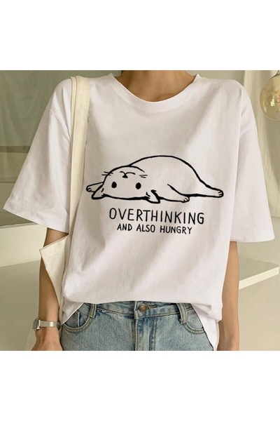 Jose Clothing Tricou imprimat cu mânecă scurtă cu croială supradimensionată