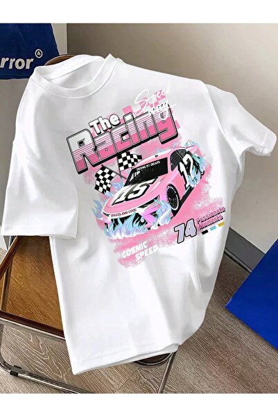 Jose Clothing تي شيرت مطبوع بأكمام قصيرة وقصة كبيرة الحجم