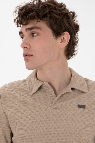 U.S. Polo Assn. Men's Regular Fit Polo Neck Beige T-Shirt 50299989 -Vr011
