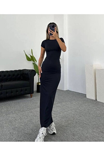 Mandlyz Kadın Kısa Kollu Maxi Elbise