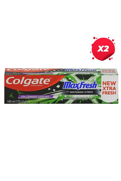 Colgate X2 - COLGATE TOOTHPASTE 100ML MAX FRESH BAMBOO CHARCOAL