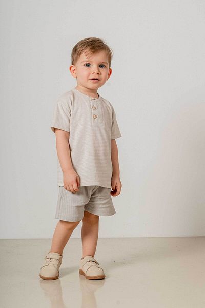 bombe Baby Kids Natural Cotton Shorts Comfortable Set Trend Fashion Bottom Top Set
