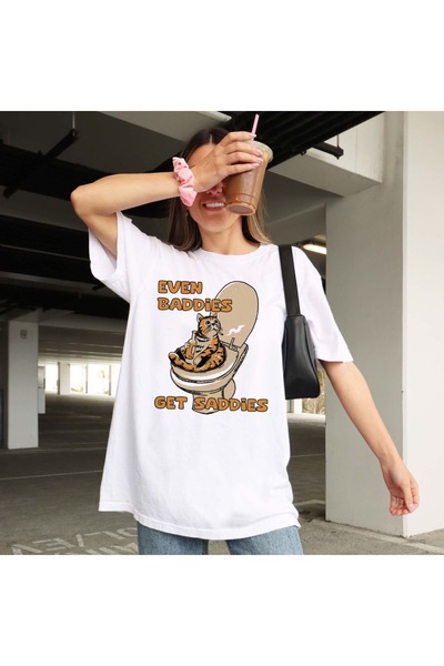 Jose Clothing Tricou imprimat cu mânecă scurtă cu croială supradimensionată